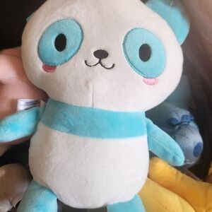 Plush Panda Toy - White and Blue